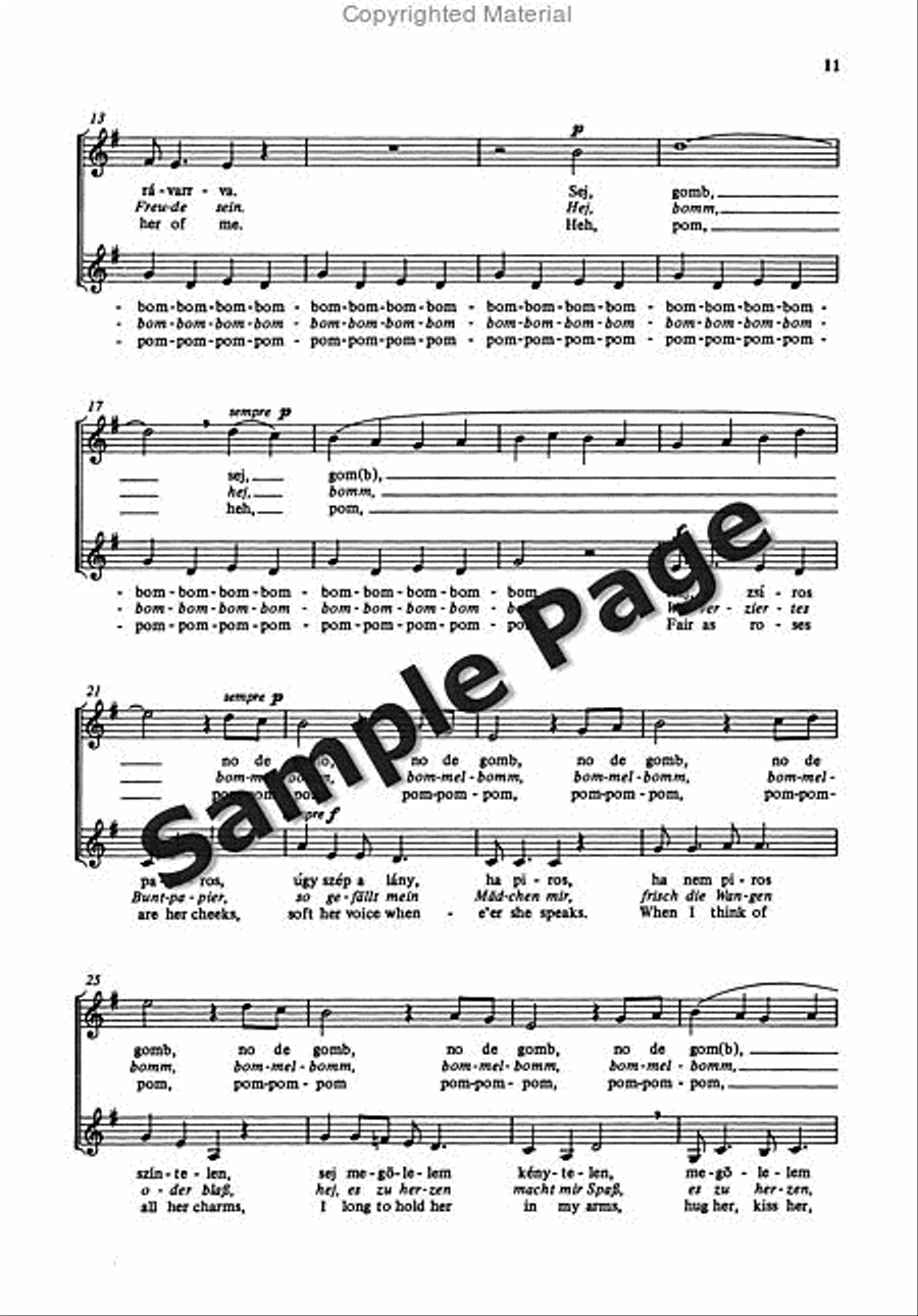 Songs from Matraszentimre SSAA scores gallery preview page 11