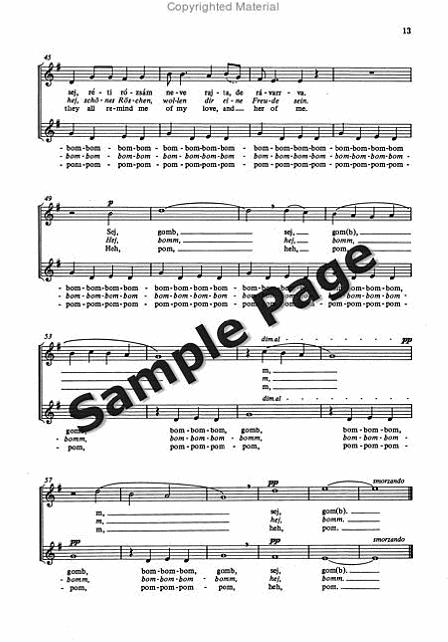Songs from Matraszentimre SSAA scores gallery preview page 13