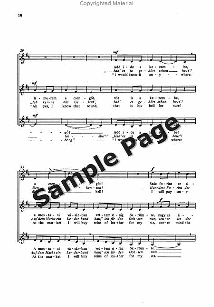 Songs from Matraszentimre SSAA scores gallery preview page 16