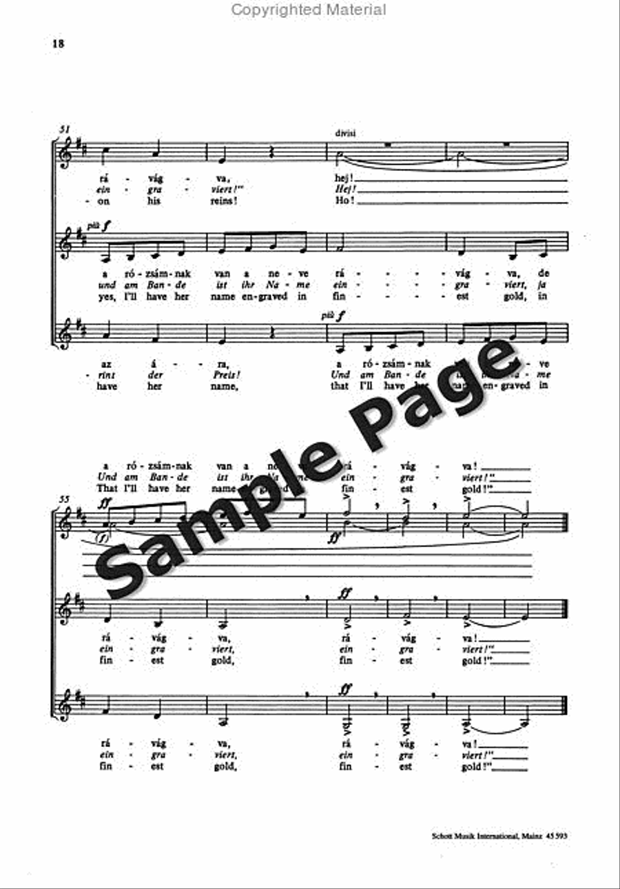 Songs from Matraszentimre SSAA scores gallery preview page 18