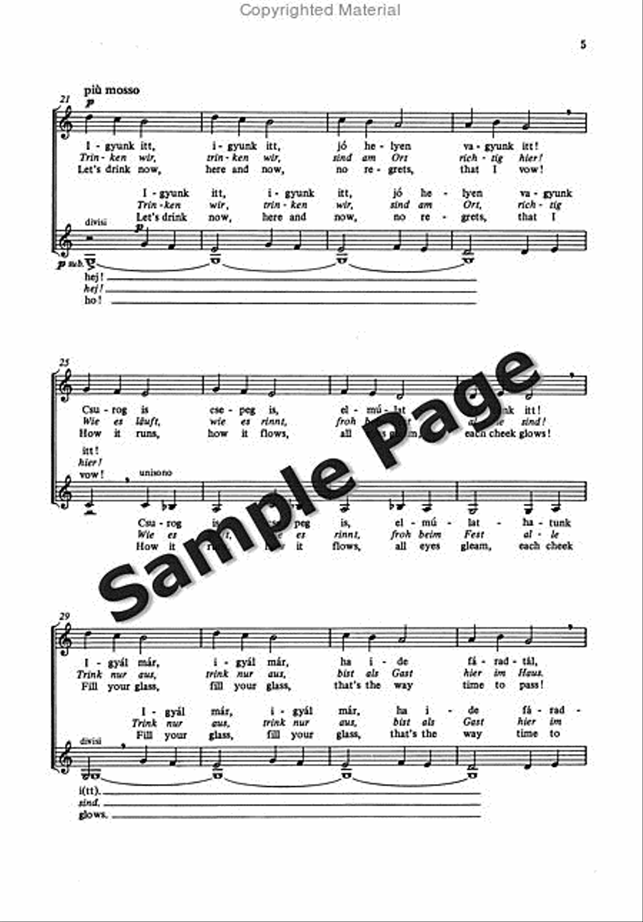Songs from Matraszentimre SSAA scores gallery preview page 5
