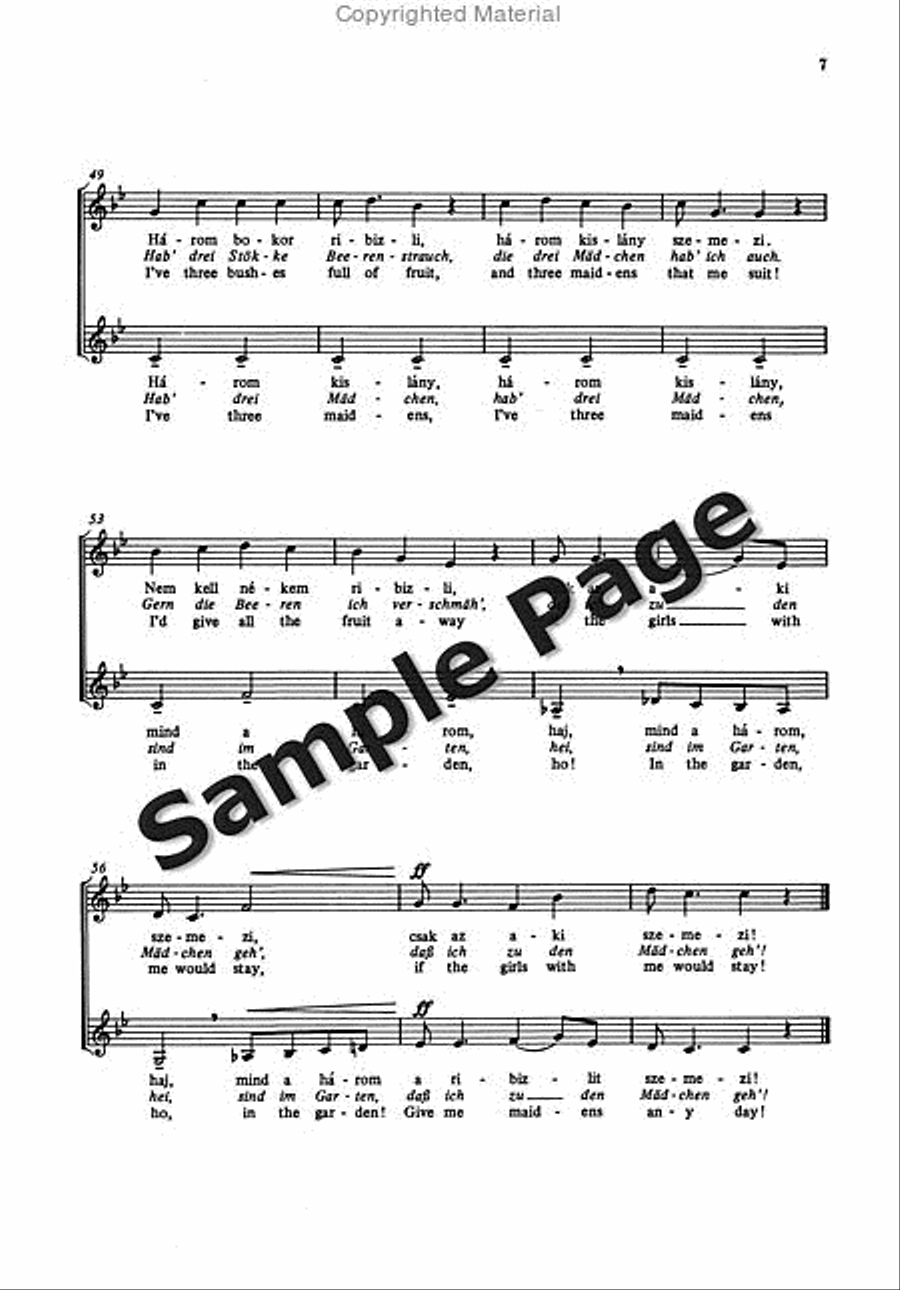 Songs from Matraszentimre SSAA scores gallery preview page 7