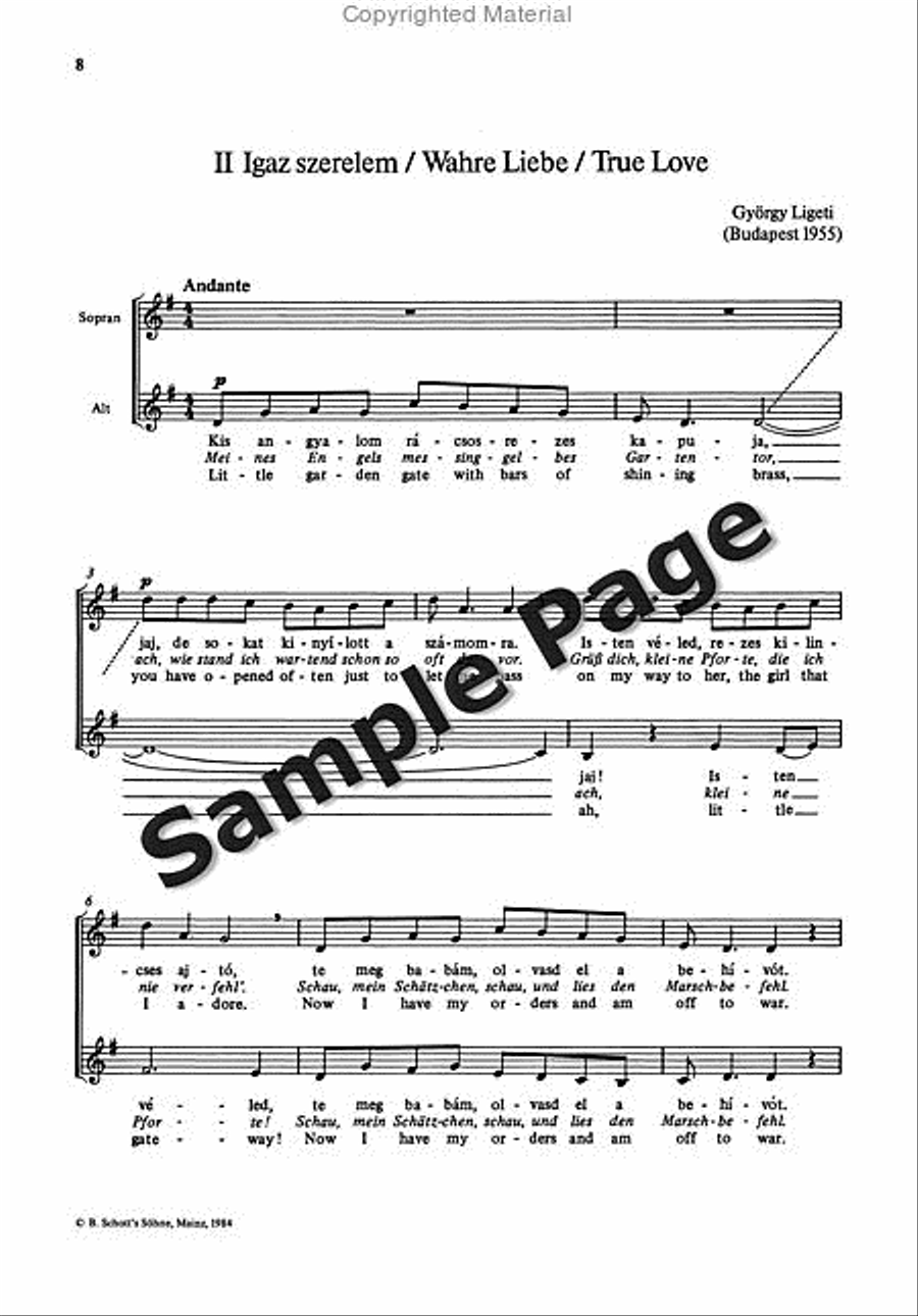Songs from Matraszentimre SSAA scores gallery preview page 8