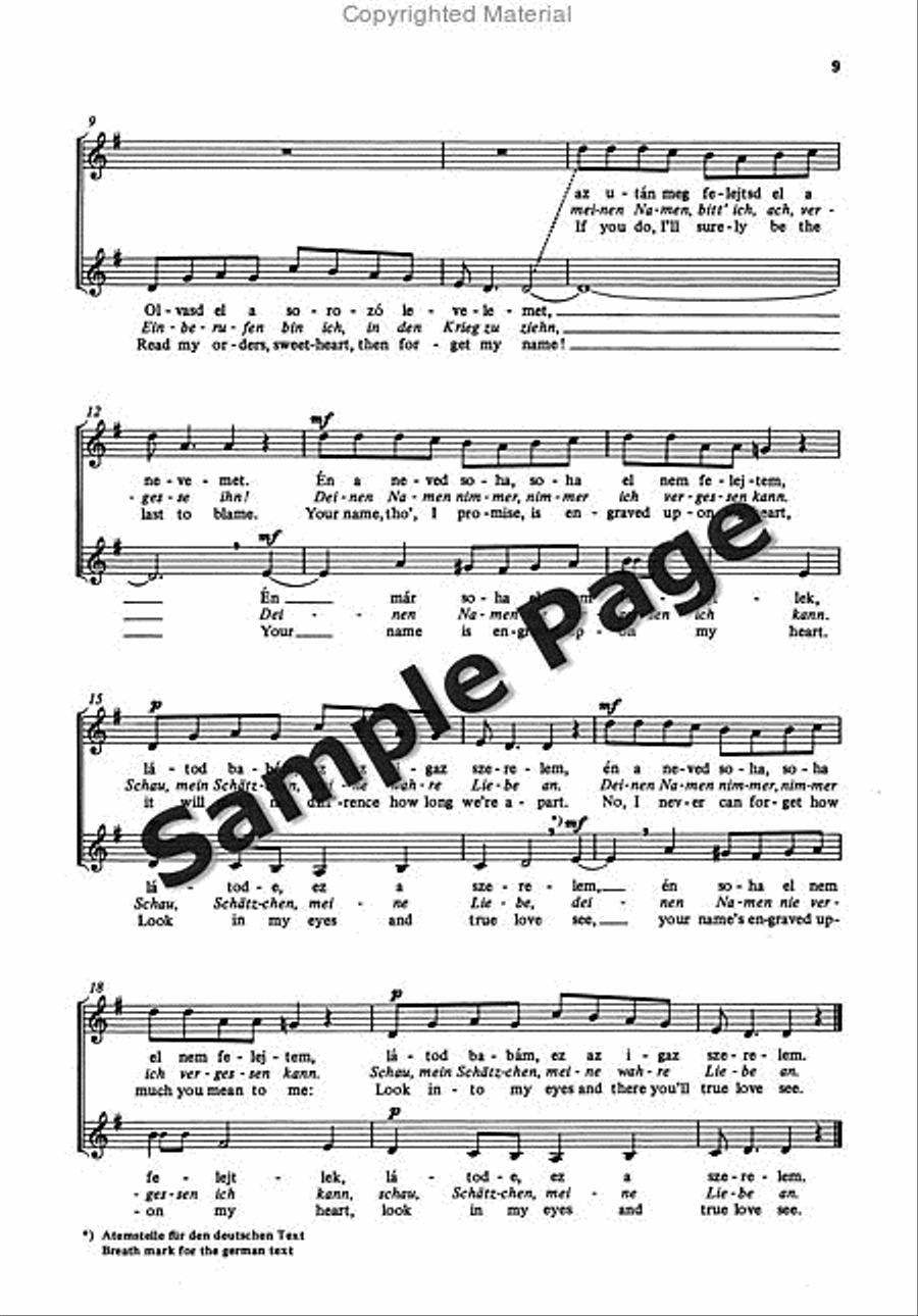 Songs from Matraszentimre SSAA scores gallery preview page 9