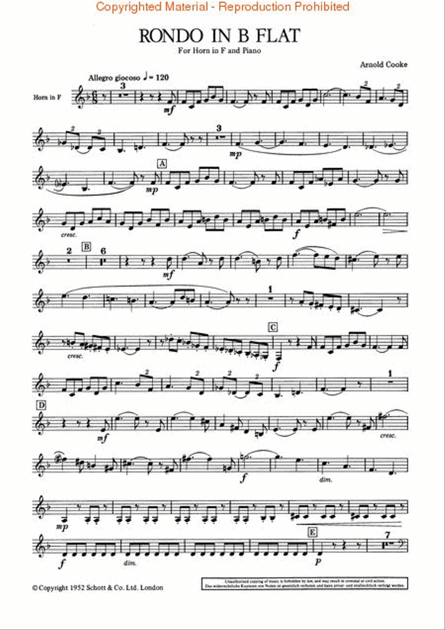 Rondo in B-Flat Major Horn scores gallery preview page 3
