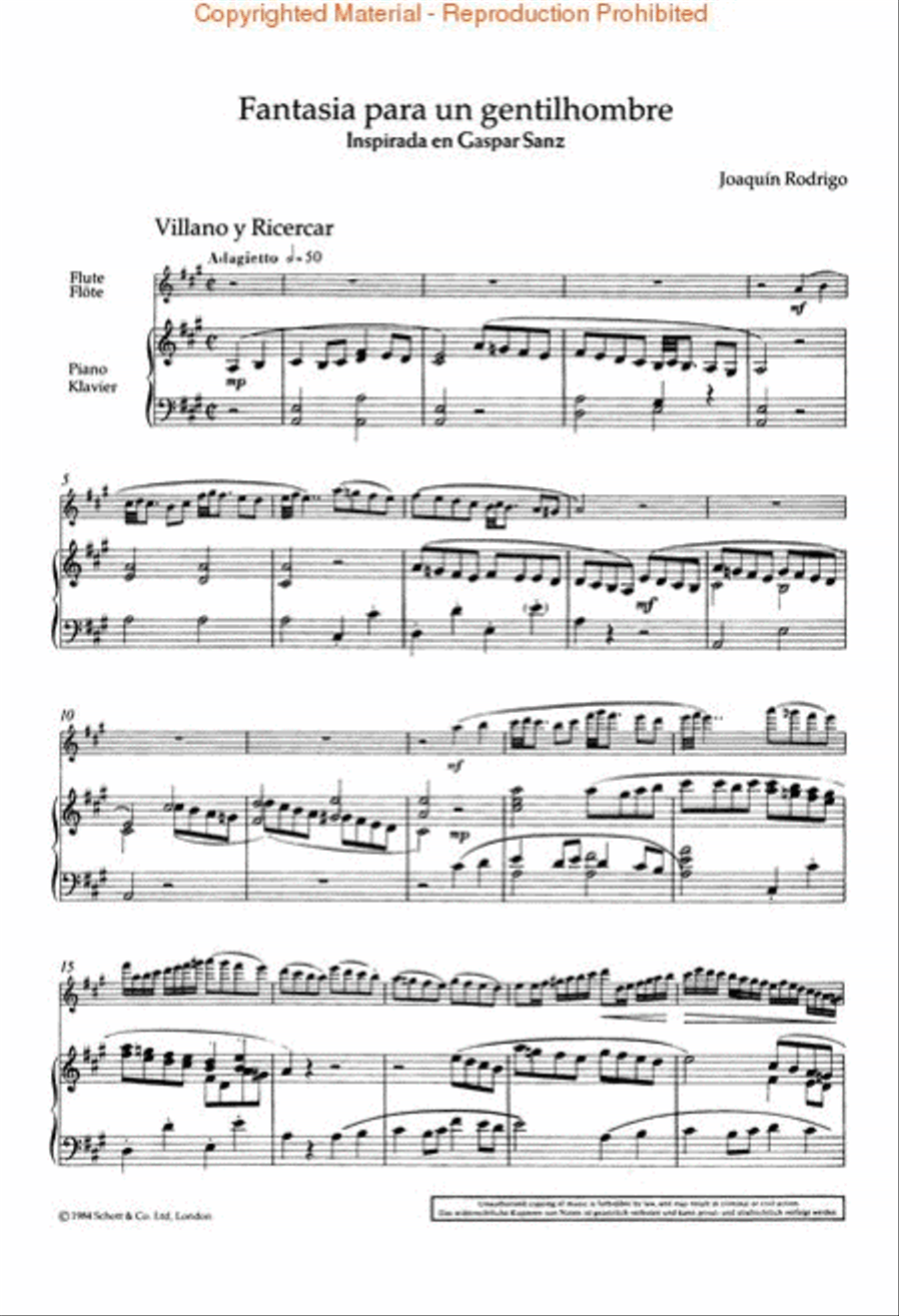 Fantasia para un Gentilhombre (1954) Flute Solo scores gallery preview page 2