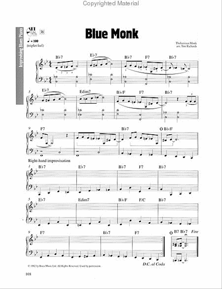 Improvising Blues Piano Piano Method scores gallery preview page 4