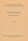 Lob Des Sommers Cantata Score