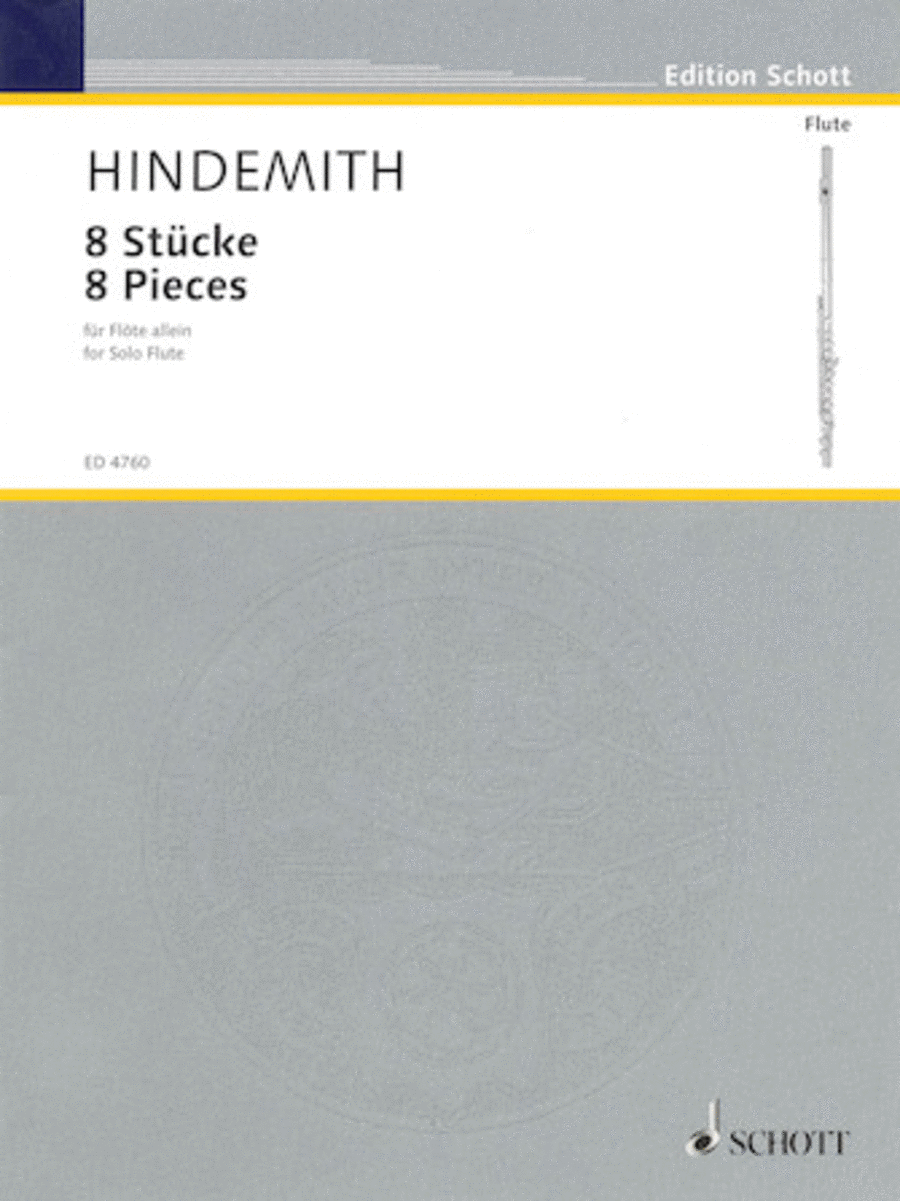 8 Pieces for Flute (1927) Flute Solo scores gallery preview page 1