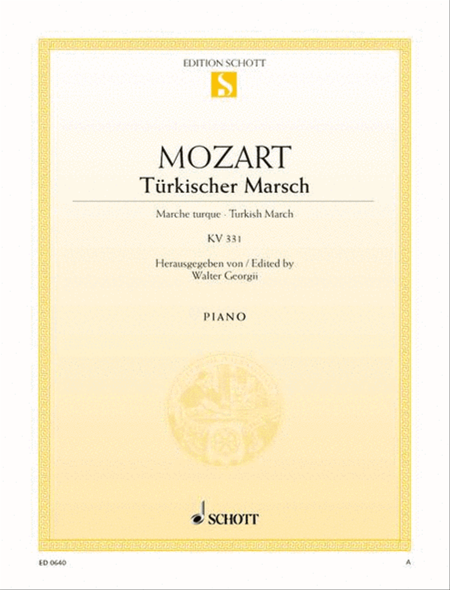 Turkish March from Sonata KV 331 Piano Solo scores gallery preview page 1