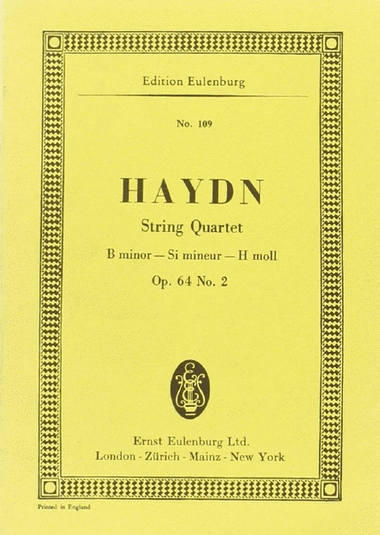 String Quartet In B Minor Op. 64/2 Hob. Iii: 68