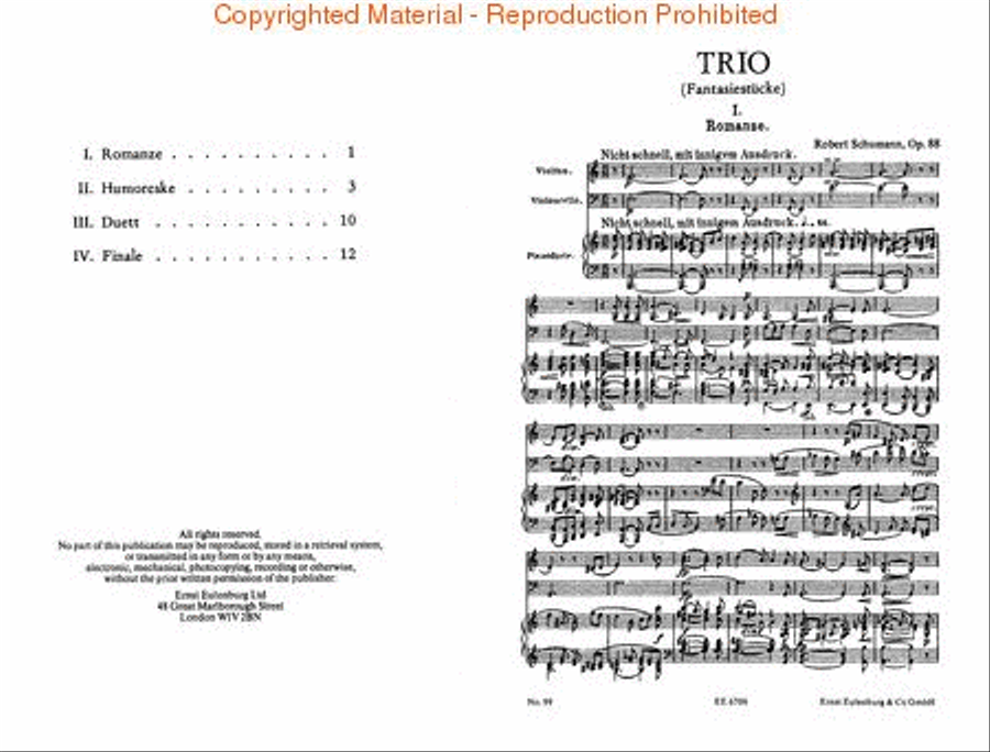 Fantasiestucke, Op. 88 Piano Trio scores gallery preview page 2