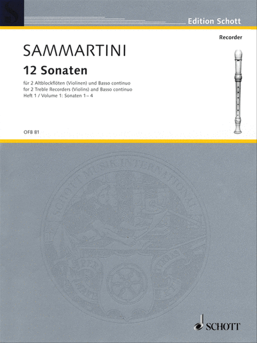 12 Sonatas, Volume 1 Woodwind Duet scores gallery preview page 1