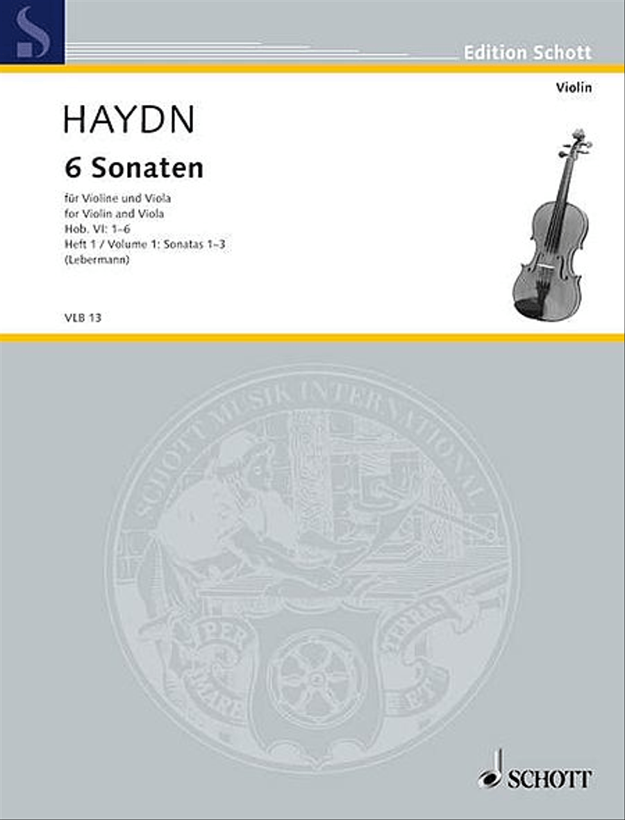 6 Sonatas, Hob.VI:1-6, Volume 1: 1-3 String Duet scores gallery preview page 1