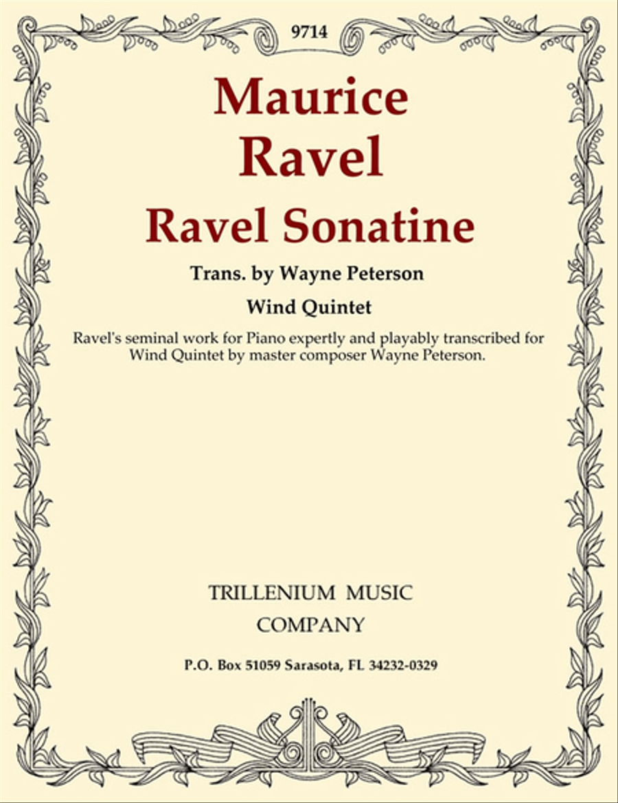 Ravel Sonatine Woodwind Quintet scores gallery preview page 1