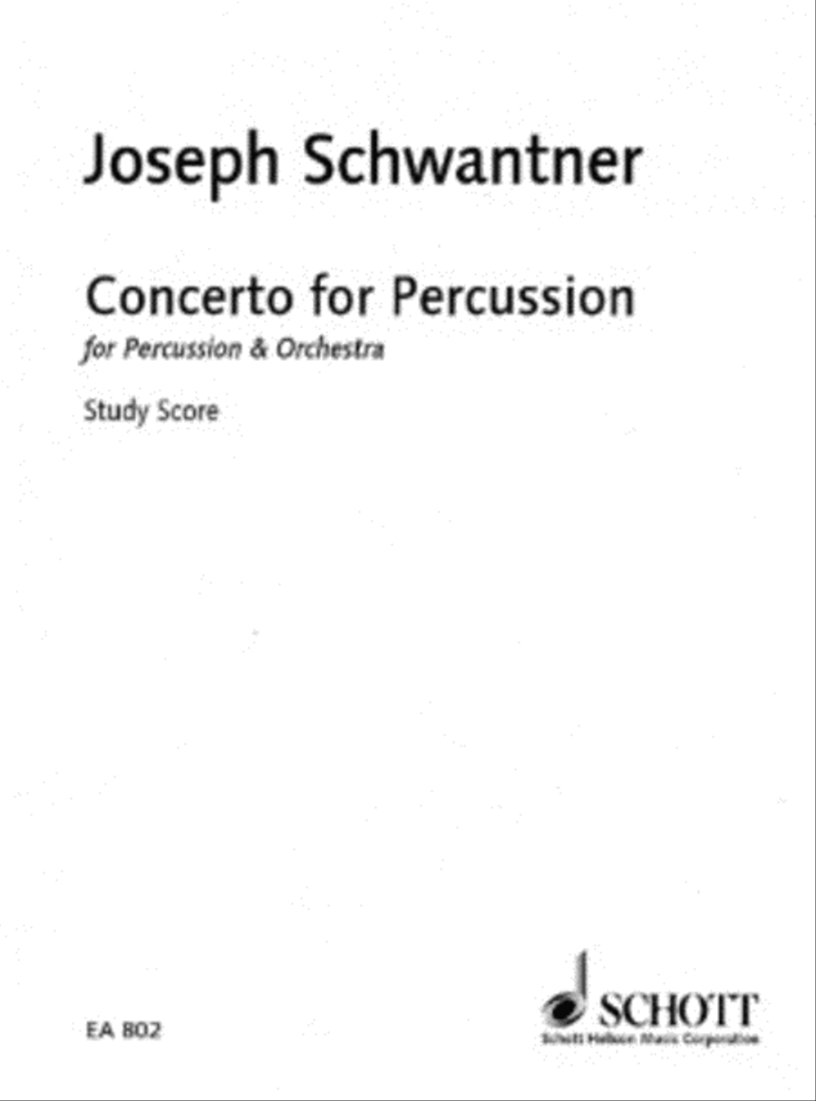 Percussion Concerto Percussion Concerto Orchestra scores gallery preview page 1