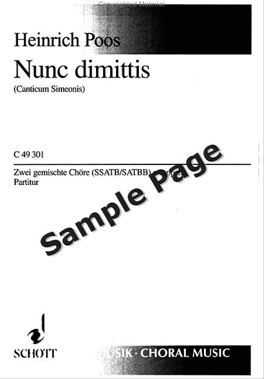 Nunc Dimittis 2 Mixed Choruses SSATB scores gallery preview page 2
