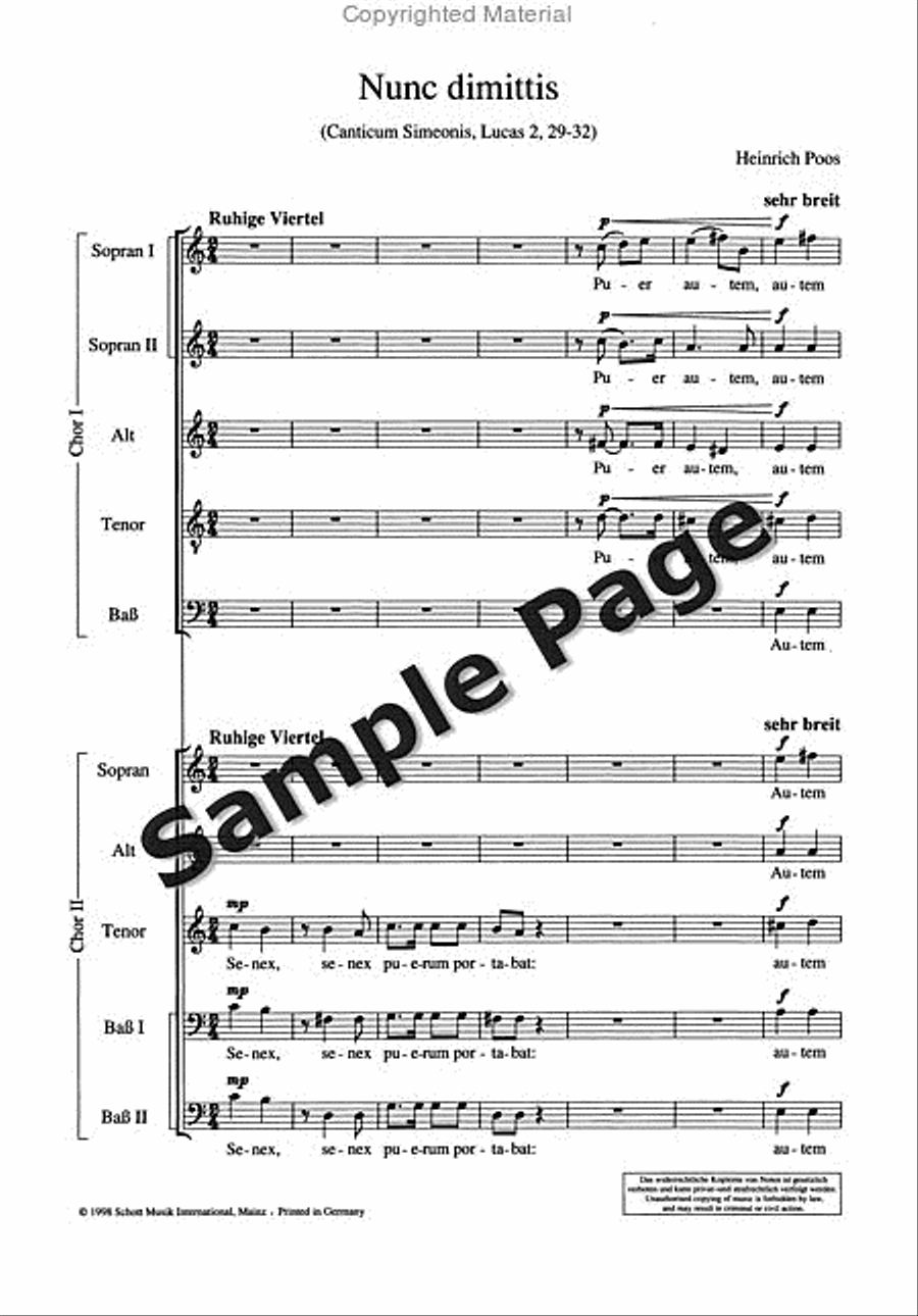 Nunc Dimittis 2 Mixed Choruses SSATB scores gallery preview page 4