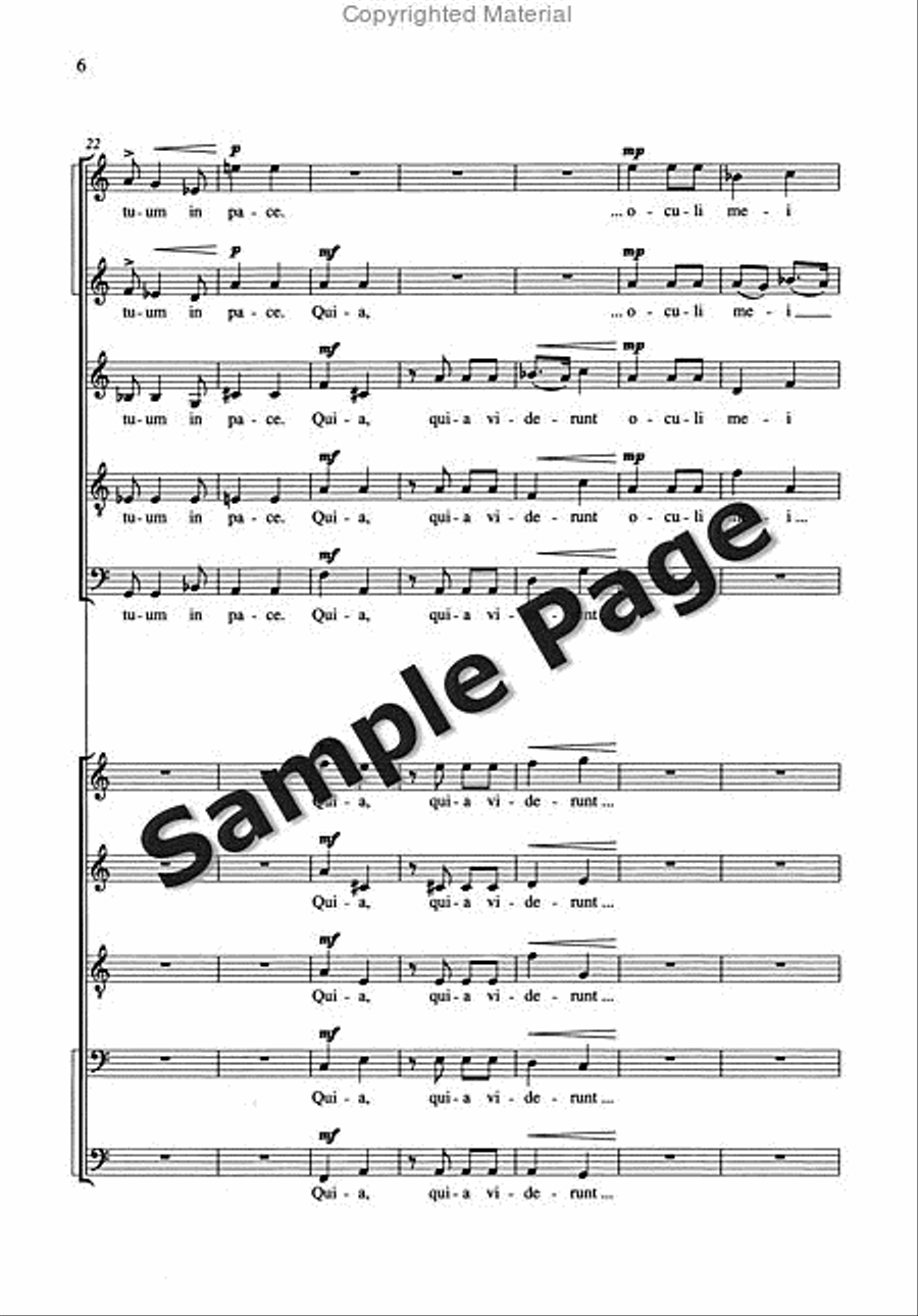 Nunc Dimittis 2 Mixed Choruses SSATB scores gallery preview page 7