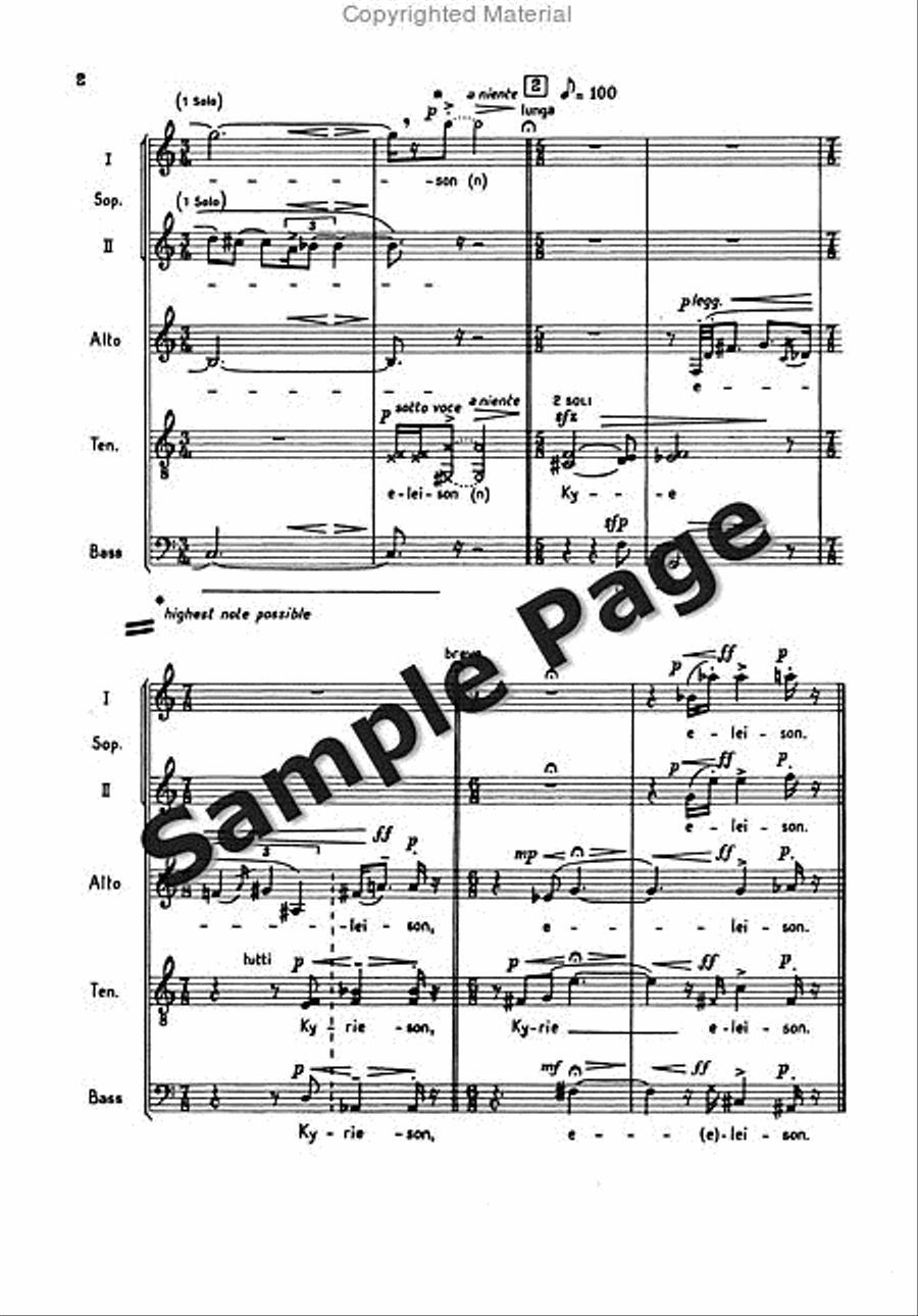 Missa Brevis Op. 4a Missa Brevis Op. 4a SSATB scores gallery preview page 5