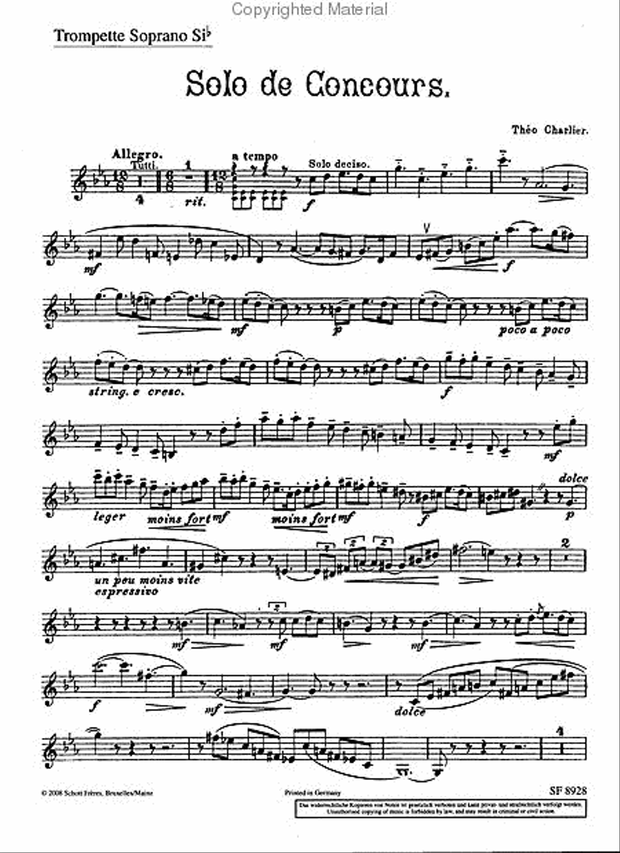 Solo de Concours Solo de Concours Trumpet Solo scores gallery preview page 4