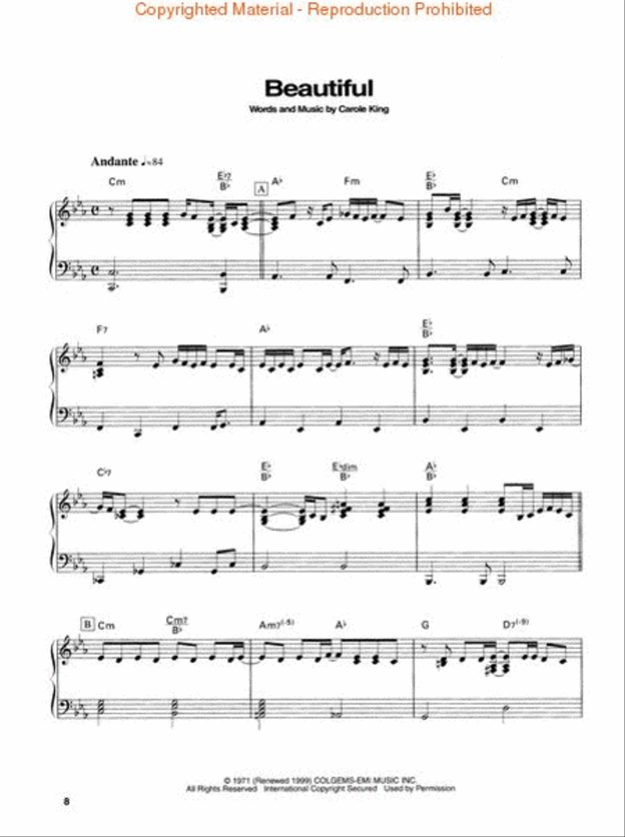 Best of Carole King Piano Solo scores gallery preview page 3