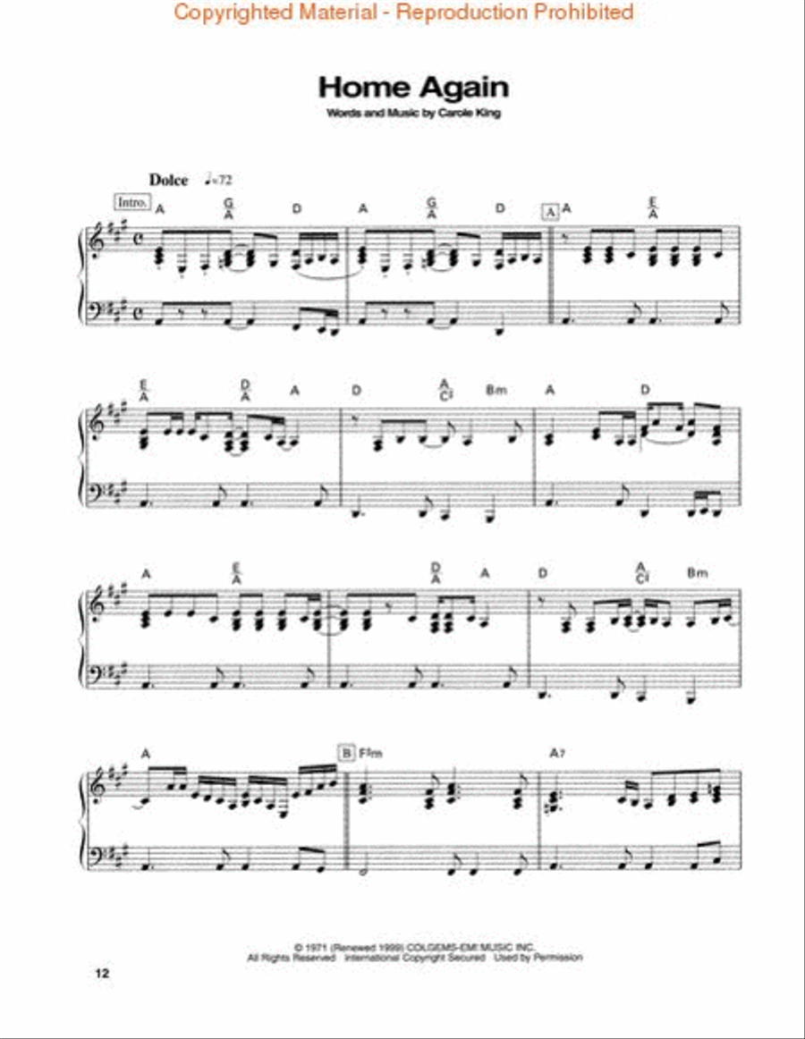 Best of Carole King Piano Solo scores gallery preview page 4