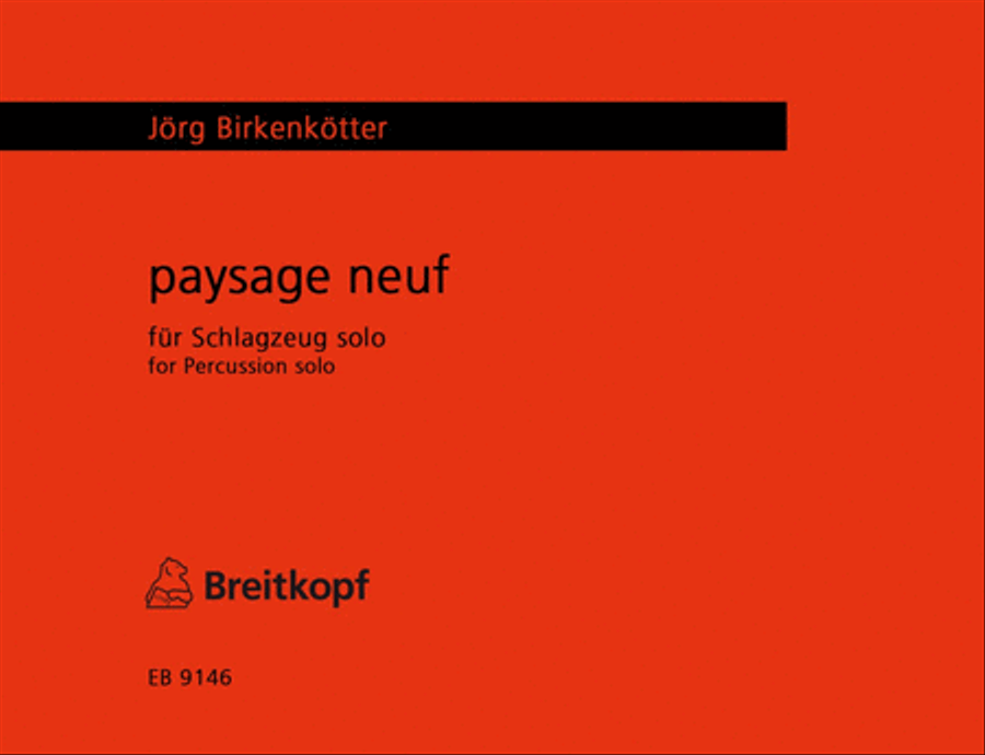 Paysage neuf Percussion scores gallery preview page 1