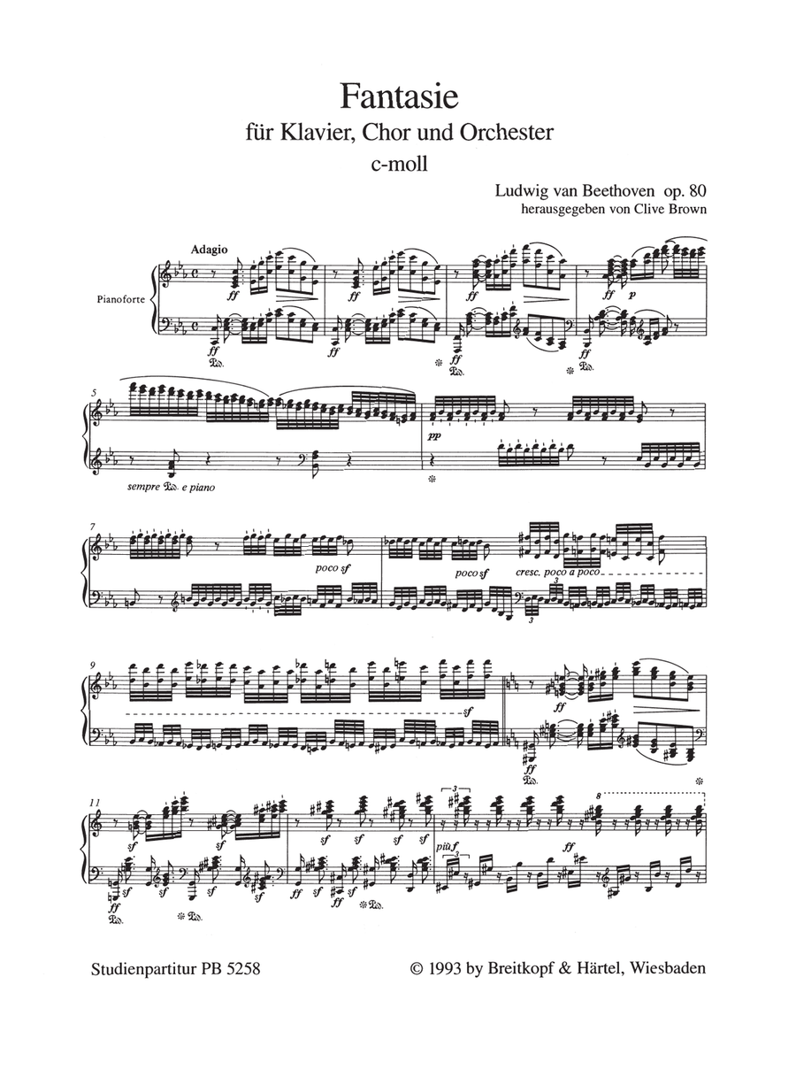 Choral Fantasia in C minor Op. 80 4-Part scores gallery preview page 2