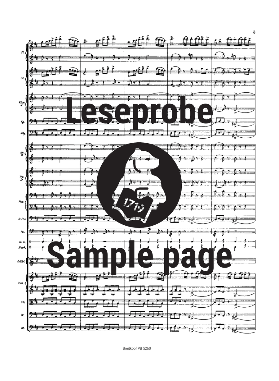 Violin Concerto No. 1 in D major Op. 6 Orchestra scores gallery preview page 4