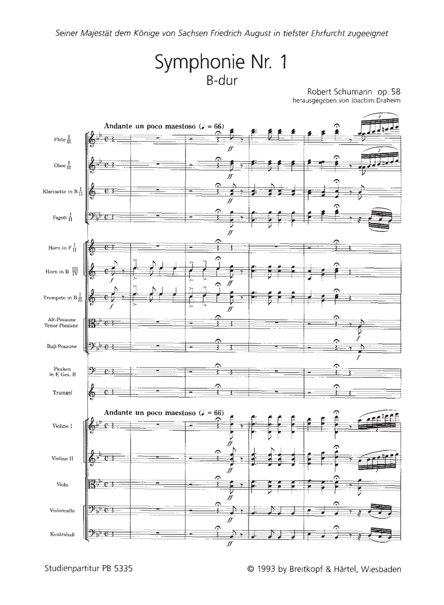 Symphony No. 1 in B flat major Op. 38 Orchestra scores gallery preview page 2