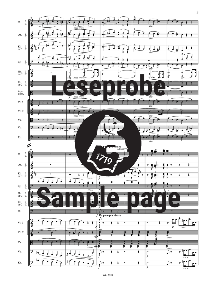 Symphony No. 2 in C major Op. 61 Orchestra scores gallery preview page 4