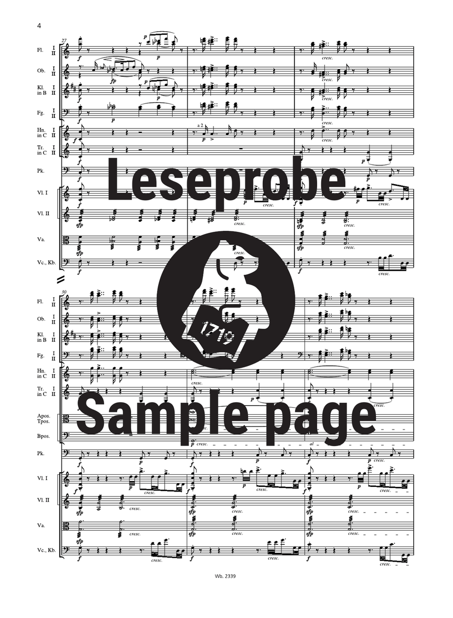 Symphony No. 2 in C major Op. 61 Orchestra scores gallery preview page 5