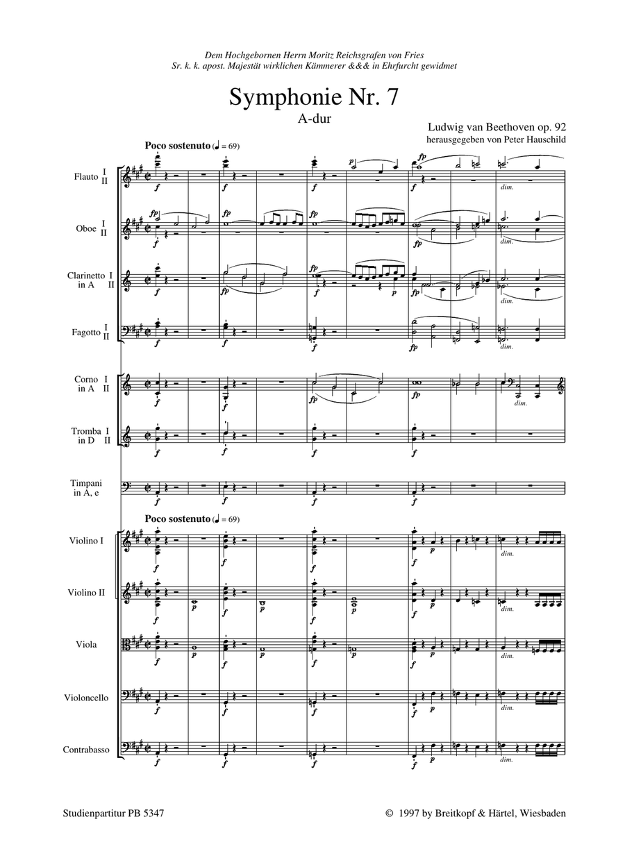 Symphony No. 7 in A major Op. 92 Orchestra scores gallery preview page 2