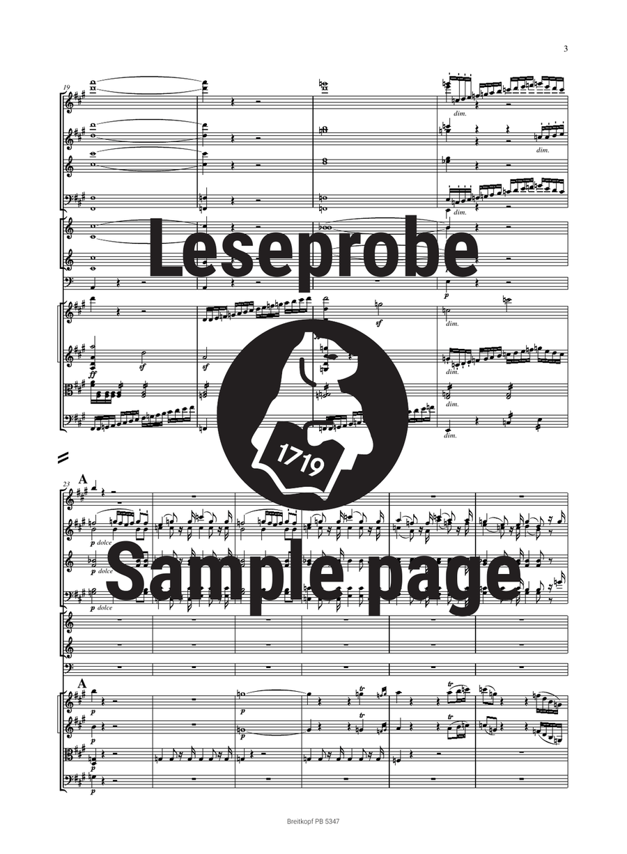 Symphony No. 7 in A major Op. 92 Orchestra scores gallery preview page 4