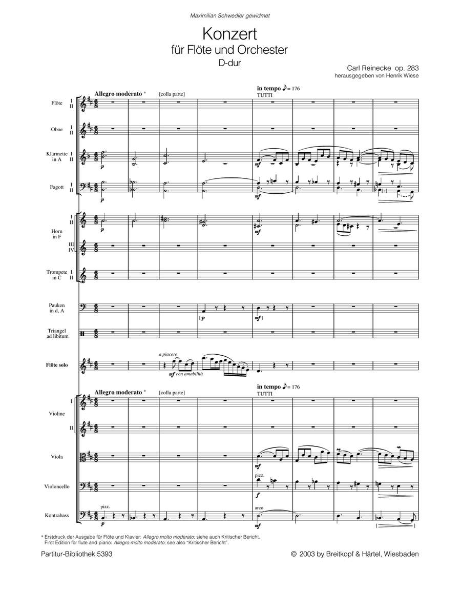Flute Concerto in D major Op. 283 Orchestra scores gallery preview page 2