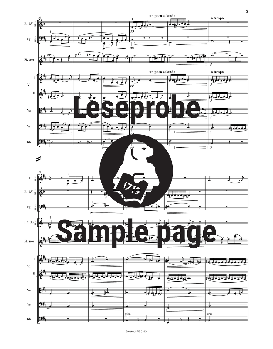 Flute Concerto in D major Op. 283 Orchestra scores gallery preview page 4