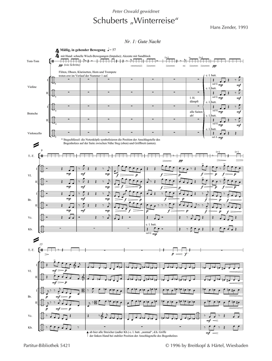Schubert’s “Winter Journey” Orchestra scores gallery preview page 2