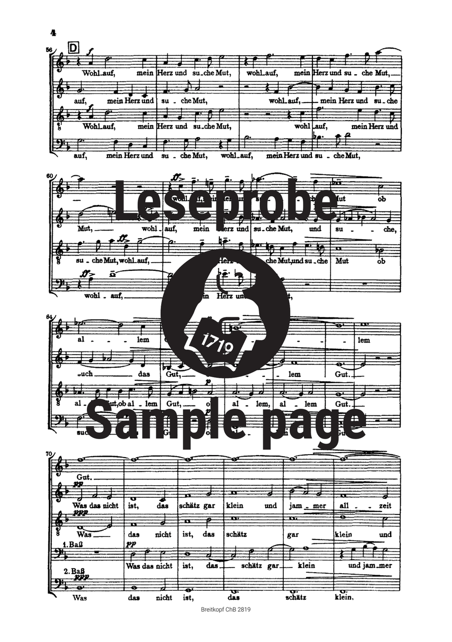 Ich wollt, dass ich daheime wär A Cappella scores gallery preview page 5