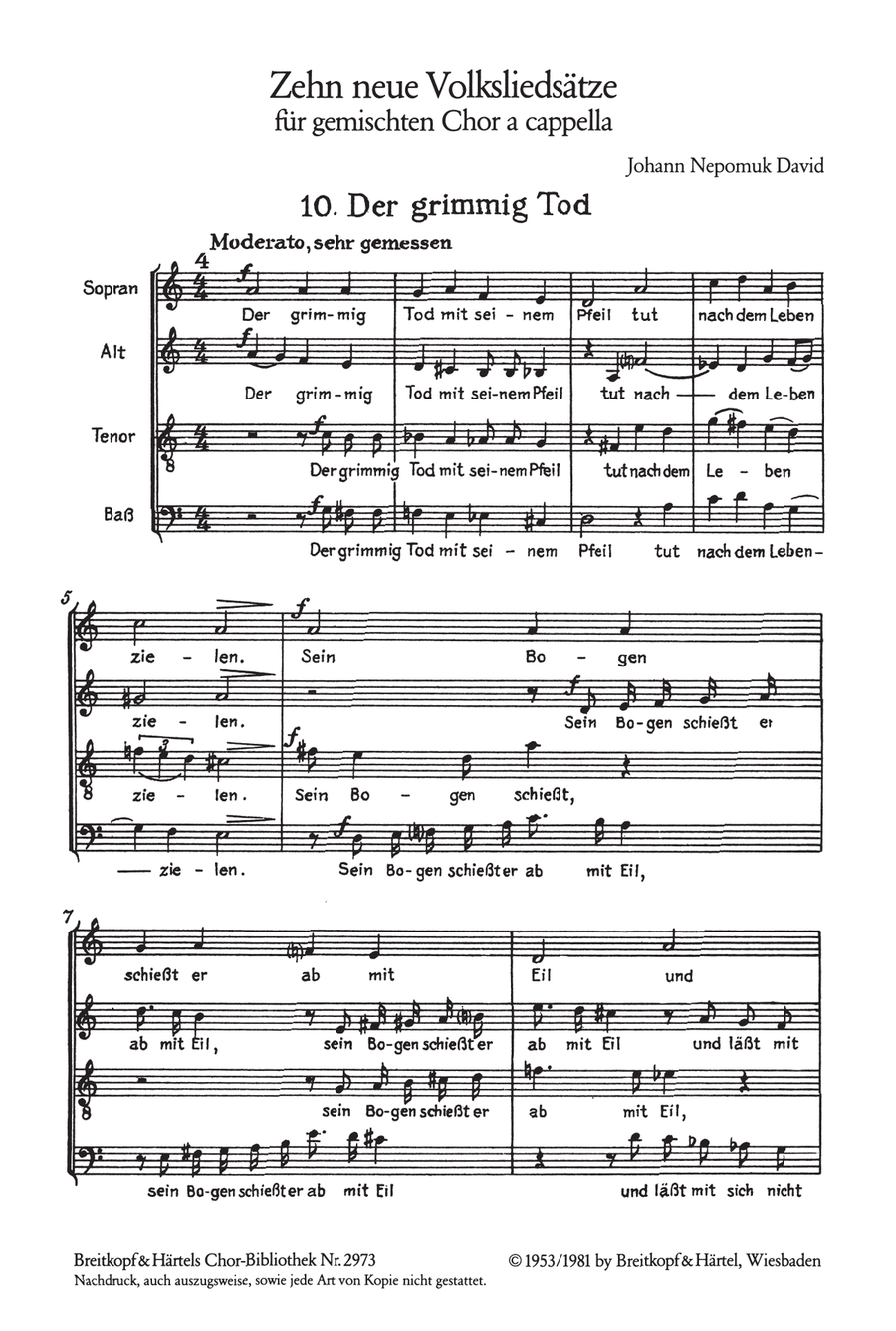 10 neue Volksliedsätze 10 neue Volksliedsätze A Cappella scores gallery preview page 2