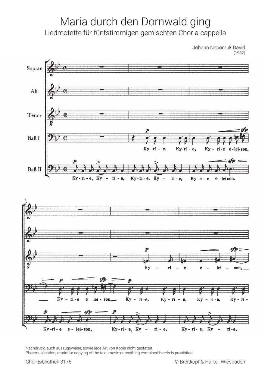 Maria durch den Dornwald ging A Cappella scores gallery preview page 2