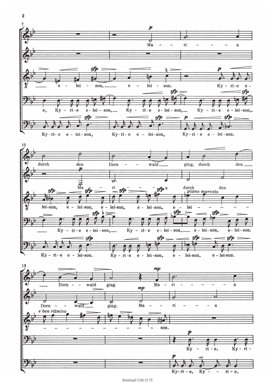 Maria durch den Dornwald ging A Cappella scores gallery preview page 3