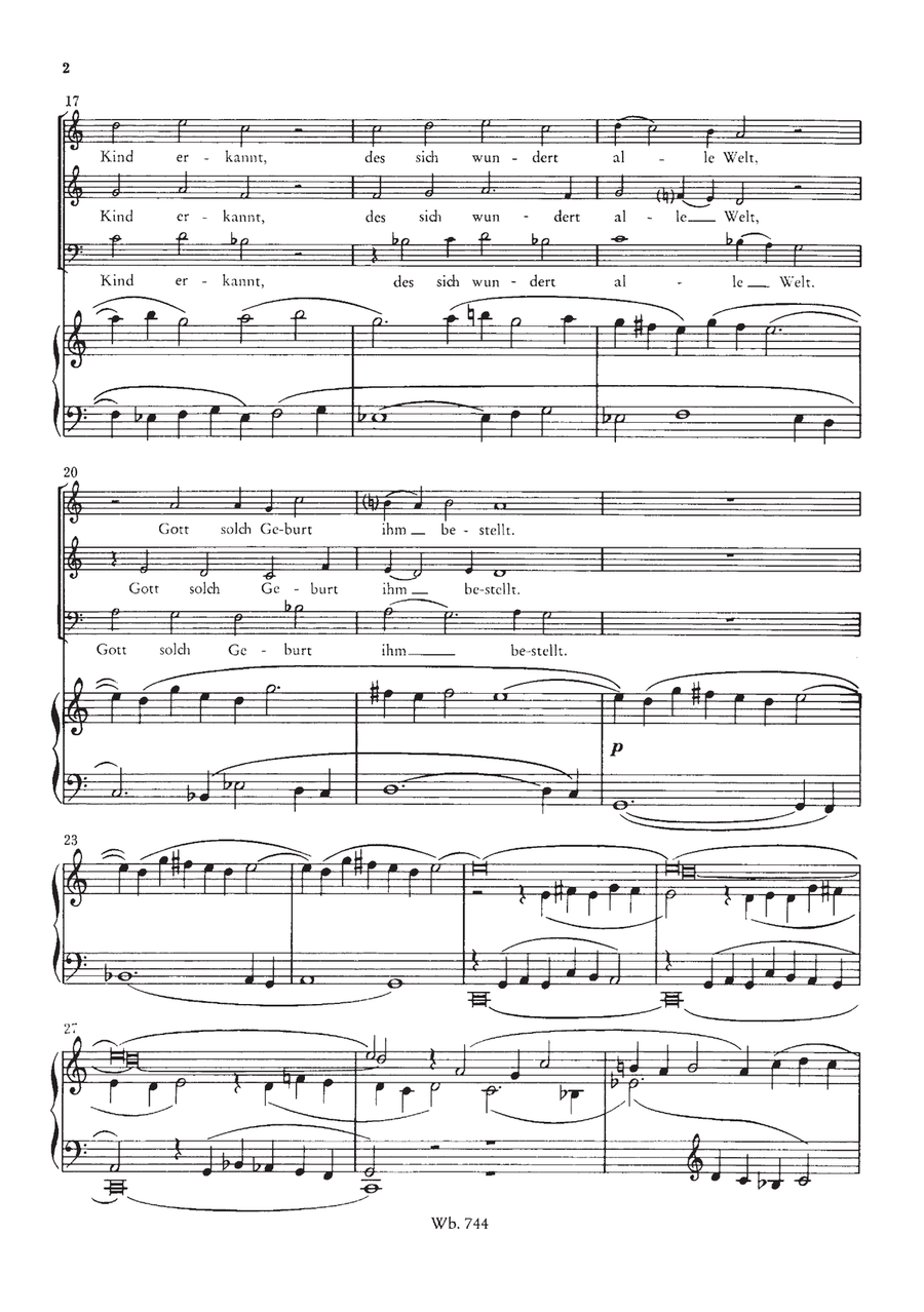 5 Choral Cantatas Werk 60 Choir scores gallery preview page 3