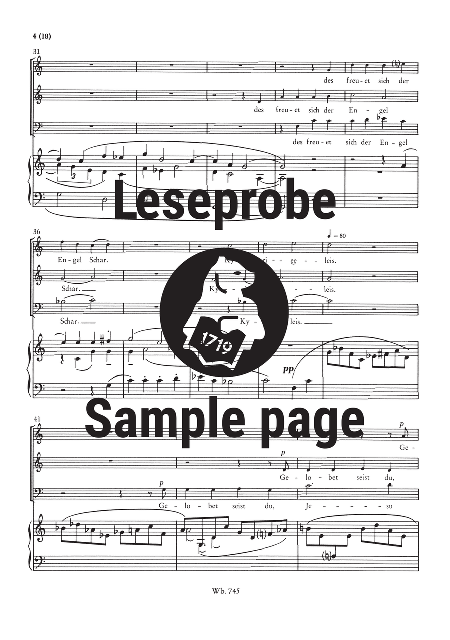 5 Choral Cantatas Werk 60 Choir scores gallery preview page 5
