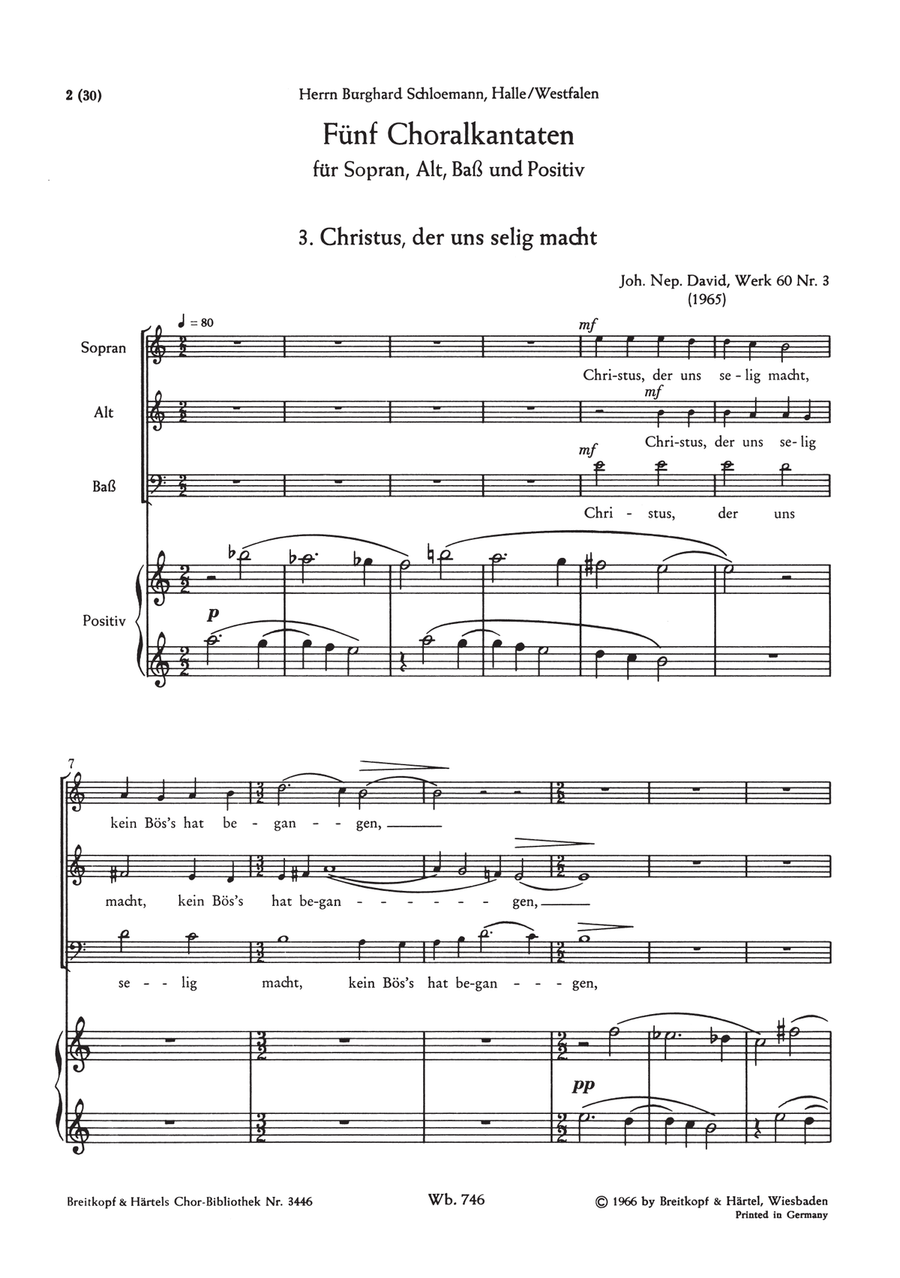 5 Choral Cantatas Werk 60 Choir scores gallery preview page 2