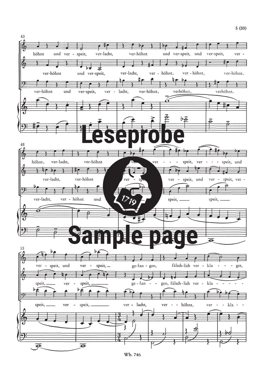 5 Choral Cantatas Werk 60 Choir scores gallery preview page 5