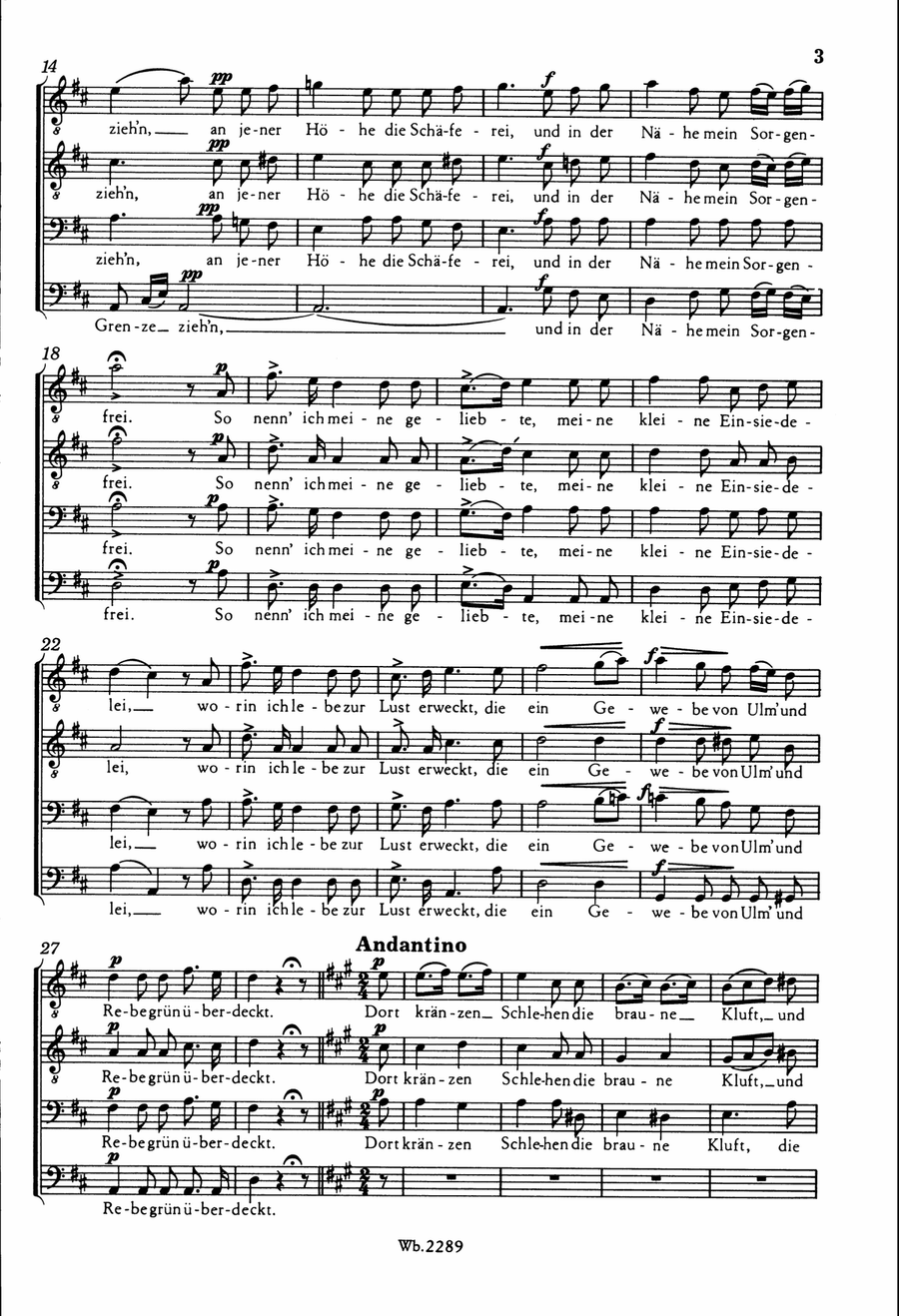 Das Doerfchen D 641 [Op. 11/1] Choir scores gallery preview page 3