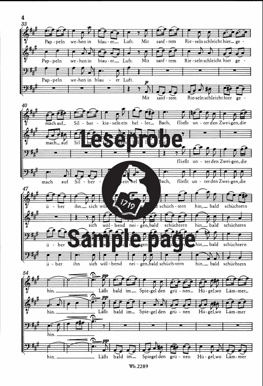 Das Doerfchen D 641 [Op. 11/1] Choir scores gallery preview page 4