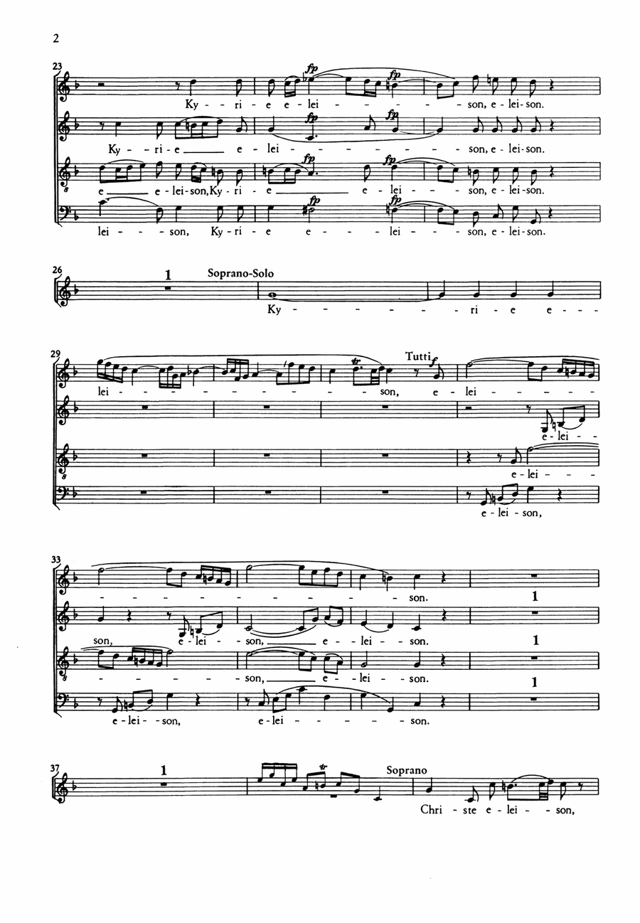 Missa brevis in F K. 192 (186f) 4-Part scores gallery preview page 3