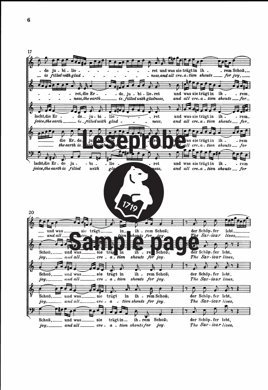 Cantata BWV 31 “The heavens rejoice” STB scores gallery preview page 5